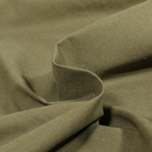 Tissu Coton Uni Vert Kaki - Au Mètre - Craftine