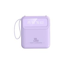 Avizar Powerbank 10000mah 20w Avec Écran Led / Torche / Câbles Compact Lavande