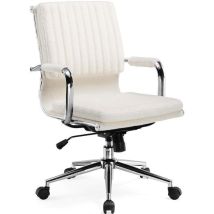Chaise De Bureau Pivotante Comhoma Teddy - Tissu - Blanc - 1 Place - 49 X 49 X 105 Cm - Comhoma