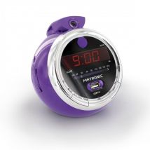 Radio-réveil Pop Purple Fm Usb Projection Double Alarme - Violet - Metronic