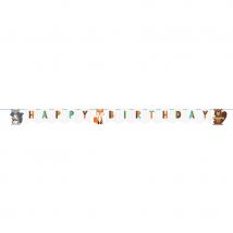 Guirlande Happy Birthday - Animaux Des Bois - CREATIVE PARTY