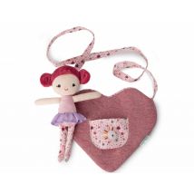 Mon Sac Coeur Et Sa Poupee Aline - Lilliputiens - Violet