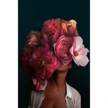 Tableau Sur Toile Fleurs Rouges 45x65 Cm - Ceanothe