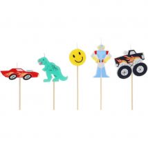 5 Bougies - Le Monde Des Jouets - Meri Meri