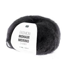 Laissez-vous Envelopper De Luxe : Pelote De Laine Fashion Mohair Merino Chunky - Rico Design 08 Noir