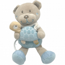 Doudou Musical Ourson Et Tortue 25cm