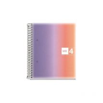 Cahier - A5 - Petits Carreaux - Spirales - Couverture Rigide - 120 Feuilles - Miquelrius - Agipa