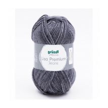 Pelote De Laine À Tricoter Lisa Premium Jeans - Grundl - Certifiée Oeko-tex 08 Bleu - Gründl
