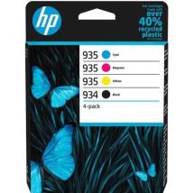 Cartouches D'Encre Hp 934/935 Authentiques Pour Officejet Pro 6200 - Pack De 4 (noir, Cyan, Magenta, Jaune)