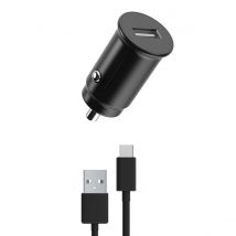 Myway Pack Chargeur Voiture 12w Pd Avec Usb-a/usb-c Charge Rapide Noir