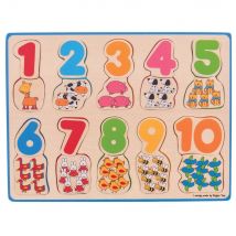 Puzzle Association Chiffres Et Couleurs - Bigjigs Toys