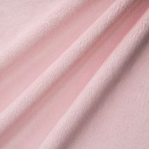 Tissu Doudou Ultra Doux Ras Rose Bébé - Craftine
