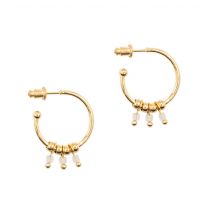Boucles D'Oreilles Karia En Pierres Pierre De Lune - SLOYA