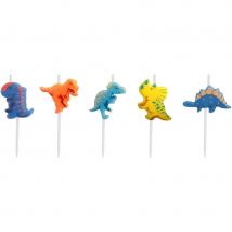 5 Mini Bougies Dino Roar ! - Annikids