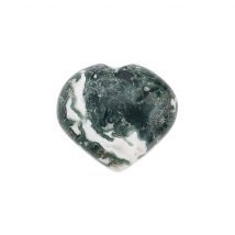 Coeur Poli En Pierre Agate Mousse - Sloya