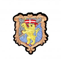 Patch Blason Lion, Armoiries, Écusson Brodé De Fils Dorés, 9 Cm, Made In France - Saperlipopette by Léna