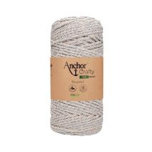 Corde De Coton Recyclé Macramé Anchor Crafty Fine Metallic - 250gr - Anchor Blanc