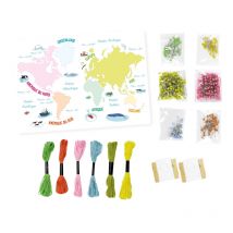 Kit Créatif Enfant String Art Mappemonde - Megacrea DIY