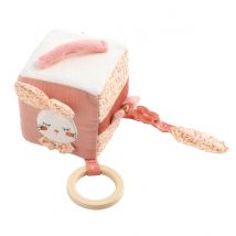 Cube D'Activités En Coton Rose - Sauthon