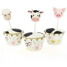 Kit Cupcakes Animaux De La Ferme - Recyclable - Annikids