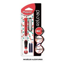 Stylo Plume - Pointe Moyenne - Rechargeable - Inclus 2 Cartouches - Maped Reload