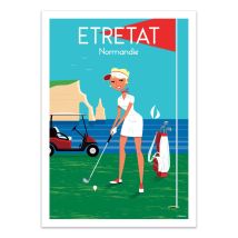 Affiche 50x70 Cm - Etretat Normandie - Raphael Delerue - Wall Editions
