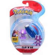 Pokemon Clip 'n' Go : Toxizap Et Sa Superball - Figurine Et Super Ball - Tomy 37423
