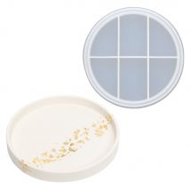 Moule En Silicone Ø 18,5cm X 2,3cm - Plateau Rond - Jesmonite