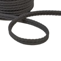 Double Cordon Chevrons 10mm Gris Noir Au Mètre - My mercerie