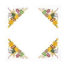 Kit De Nappe À Broder - Récolte Automnale - 80 X 80 Cm - Trimits Blanc