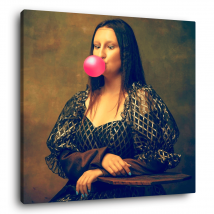 Tableau Sur Toile Mona Lisa Gum 90x90 Cm - Ceanothe