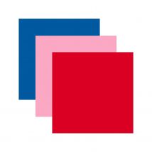 3 Vinyles Permanents 91 X 33 Cm - Bleu, Rouge, Rose Clair - Cricut
