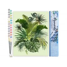 Peinture Par Numéro Figured'art - Verdure - Kit De Loisir Créatif Diy Numéro D'Art Complet - 40x50cm Sans Châssis En Bois