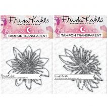 2 Tampons Transparents - Passiflore 2 + Passiflore 3 - 9,5 X 6,5 Cm - Love in the moon