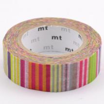Masking Tape Multi Lignes Vives - 7 M X 15mm - MT Masking Tape