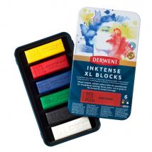 Derwent - Xl Inktense - Boîte Métal 6 Blocs Aquarellables Assortis - Derwent