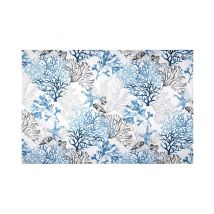 Tissu Coton Enduit Coraux Quiberonbleu Vendu Au Mètre - Distrifil