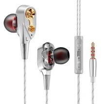 Casque Sport Hifi Quad-core Ergonomique Son Hd Microphone Intégré Argenté Argent Yonis - Yonis