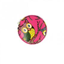 Mètre Ruban Chouette Rose Sur Fonds Noir 5,5cm - MyMercerie