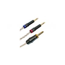 Meze Furukawa Pcuhd Plaqué Argent Tressé - Câble Jack 4,4 Mm Vers Double Jack Mono 3,5 Mm De 1,3 M - Micromega
