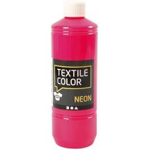 Peinture Textile Fluo 500 Ml - Rose Néon - CC Hobby