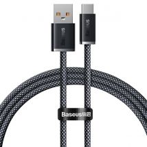 Baseus Câble Usb / Usb-c 1m 100w Charge Et Transfert Fast Charging En Nylon Tressé Noir