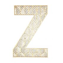 Lettre Z En Bois Alphabet Géant Ajouré 24 Cm - Megacrea DIY