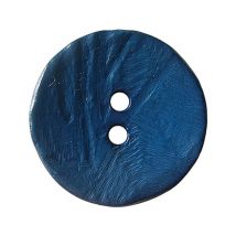 Bouton Rond Imitation Bois 2 Trous 40mm X 1 - Union Knopf Bleuet Bleu - Prym Union Knopf