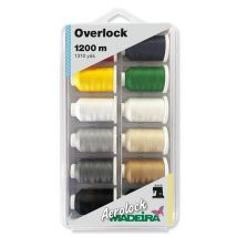 Coffret De 12 Cônes De Fil Mousse Uni Aerolock N°125 Madeira - 1200m - Certifié Oeko-tex Multicolore