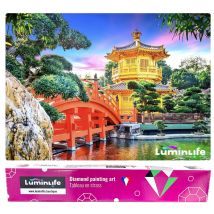 Diamond Painting Broderie Diamant Luminlife 70x50cm, 5d, Diamants Ronds - Jardin Hong Kong - No Name