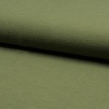 Tissu Viscose Lin Santorini Vert Kaki - Craftine