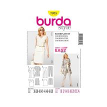 Patron Burda 7075 Ensemble Dames Taille N°fr 36-50