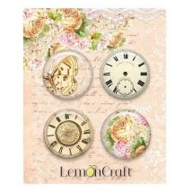 4 Badges Métal Décoration Embelissement Scrapbooking Lemoncraft Grow Old With Me 99 - LEMONCRAFT