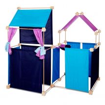 Jeu De Construction Géant En Bois Trigonos Max Boite Carton Fabriqué En Espagne - 150 Pces